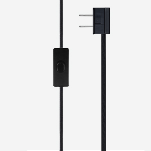 Holden Matte Black and Brass Plug In or Hardwire Wall Sconce In Line Switch