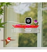 Freesason Smart Window Hummingbird Feeder with Camera &amp; AI, 2K HD Live View, Ant Moat &amp; Secure Su...