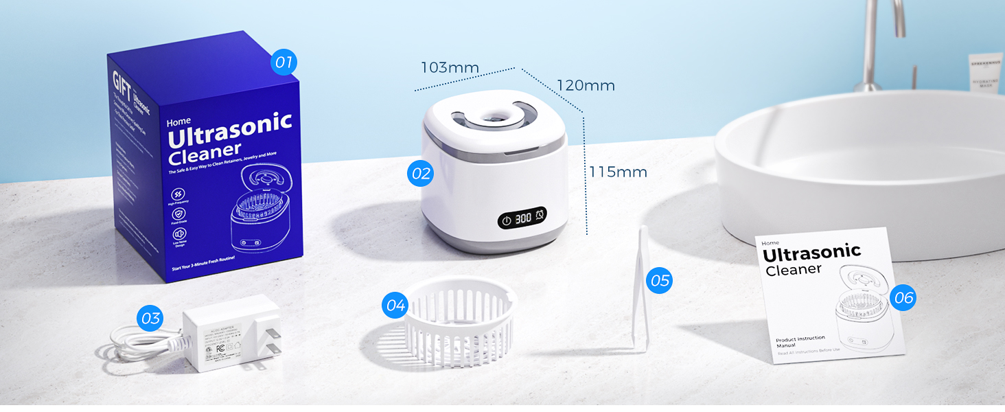 ultrasonic retainer cleaner machine 45khz retainer cleaner denture ultrasonic retainer cleaner