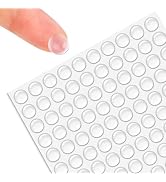128PCs Clear Cabinet Door Bumpers 1/2", Self Adhesive Silicone Clear Rubber Bumpers for Cabinet D...