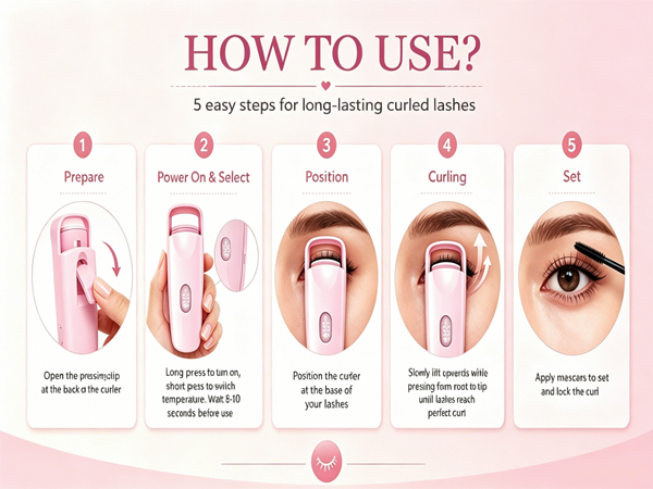 Heated Eyelash Curler Electric Lash Curler