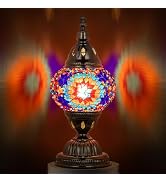 Marrakech Stained Glass Lamp Moroccan Lamps with Tiffany Style, Handmade Turkish Mosaic Lamps wit...
