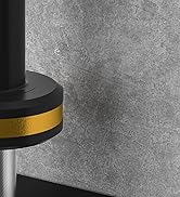 APLUGTEK Olympic Barbell Rack, Home Gym Bar Holder, Black Vertical Wall Mount, Bar Hanger with Ru...