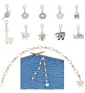 BENECREAT 11Pcs Stitch Marker Charms, Sheep Alloy Enamel Charm Locking Stitch Markers Acrylic Num...