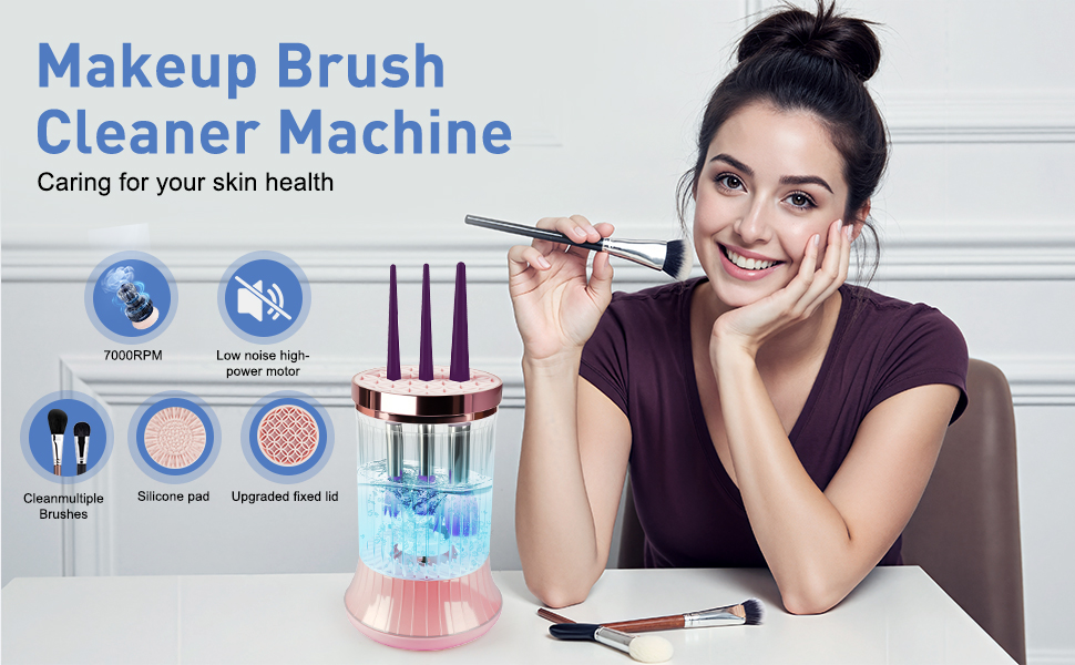 Makeup brush cleaner machine
