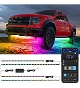 Govee Underglow Car Lights, 4 pcs RGBIC Smart LED Lights with 16 Million Colors and 10 Scene Mode...