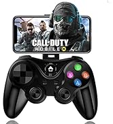arVin Wireless Game Controller for iOS &amp; Android, Bluetooth Gamepad Joystick with Phone Holder fo...