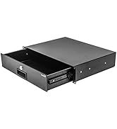 NavePoint Server Cabinet Case 19 Inch Rack Mount DJ Locking Lockable Deep Drawer with Key 2U