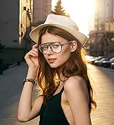 DXYXYO Retro Aviator Reading Glasses for Women, Mens Lightweight Blue Light Blocking Computer Rea...