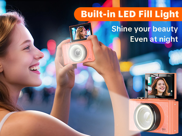 4K digital camera with fill light