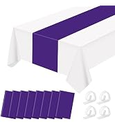 Premium Disposable Plastic Table Runner 14 x 108 Inch Table Runner for Wedding Dinner Birthday Ba...
