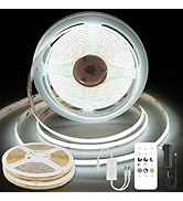 Pandery COB LED Strip Lights Cool White,24V Dimmable led Light Strip KIT with Remote and app Cont...