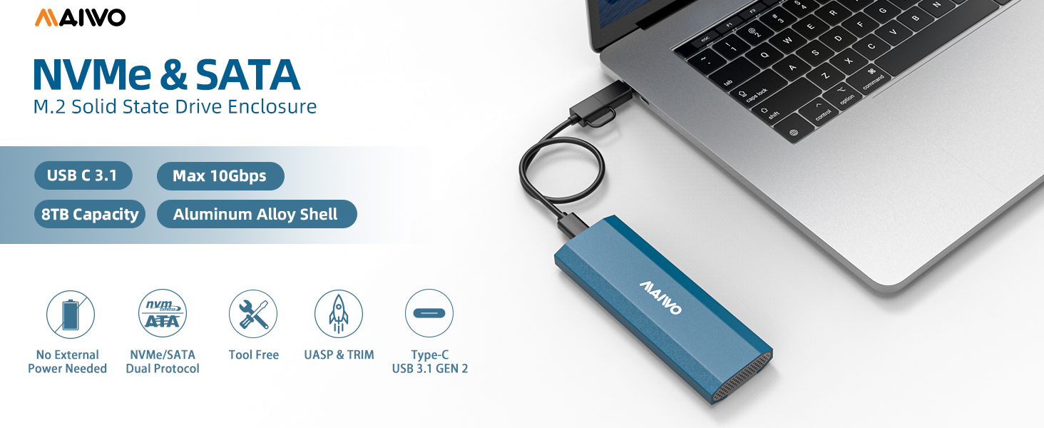 M.2 pcie nvme sata ngff Enclosure housing shell caddy case hard drive reader docking station