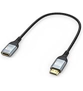 ZeniKon 4K HDMI Extension Cable 1FT HDMI Extender, High Speed HDMI Male to Female Adapter Support...