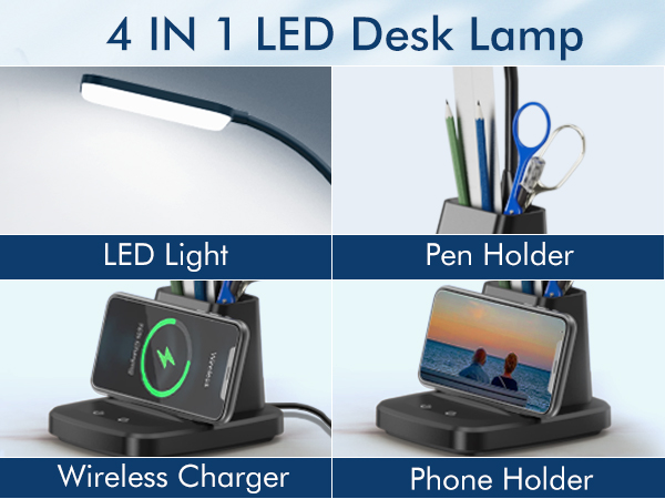 desk lamp with pen holder