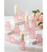 pink candle holder