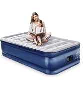 TANSTRIDER Twin Air Mattress with Built in Pump,18" Raised Blow up Air Bed,3 Mins Quick Self-Infl...