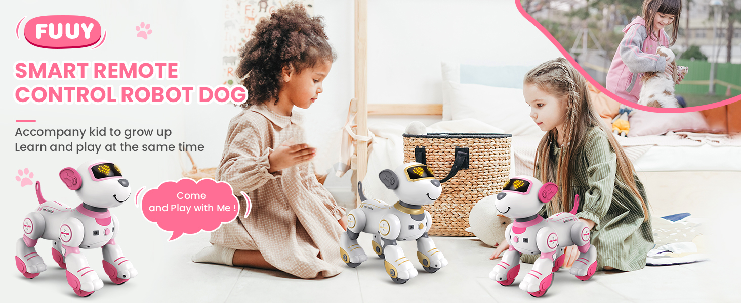 girl toys robot dog