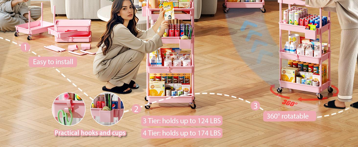 Large capacity of makeup cart