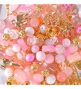 120g Random Glass Beads Kit for Jewelry Making, 6-10mm Round Crystal Glass Beads for Bracelet Mak...