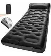LLUAII Camping Sleeping Pad,5.9 Inch Thick Camping Mat with Built in Pillow and Foot Pump,Self In...