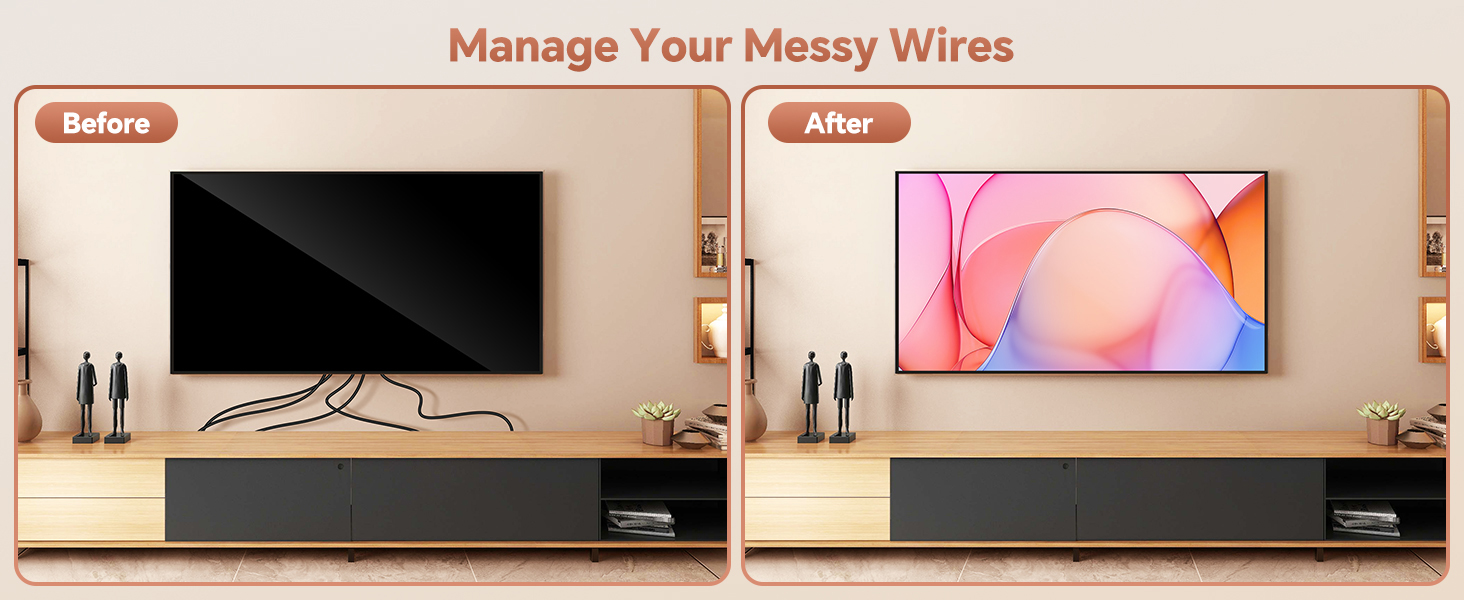 in Wall Cable Management Kit with AC Outlets &amp;amp;amp; USB Ports