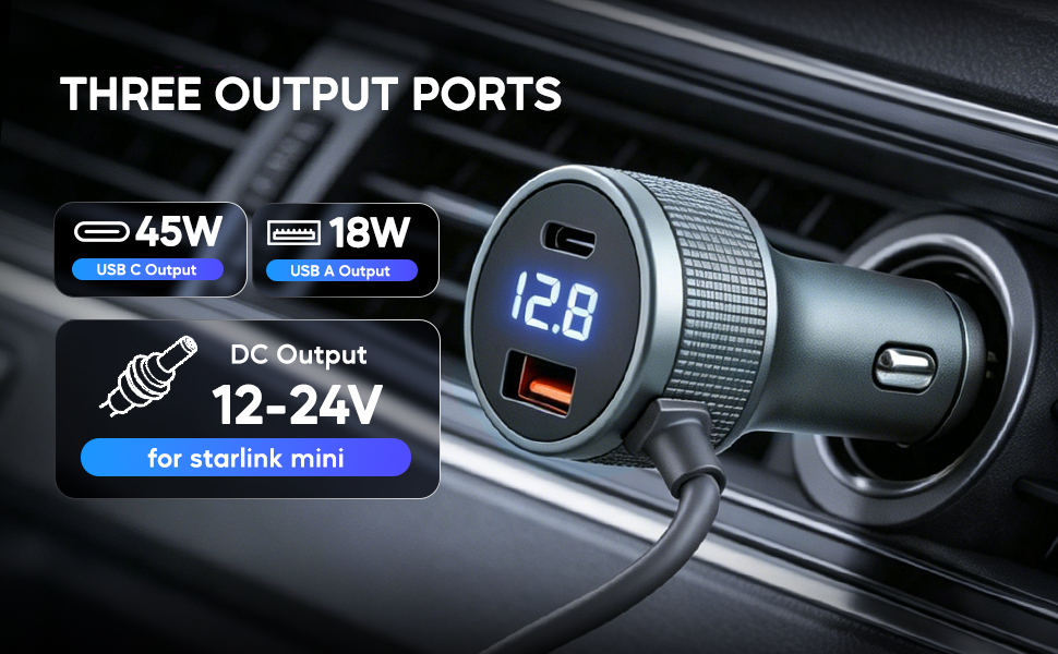 Starlink Mini 12v Car Adapter