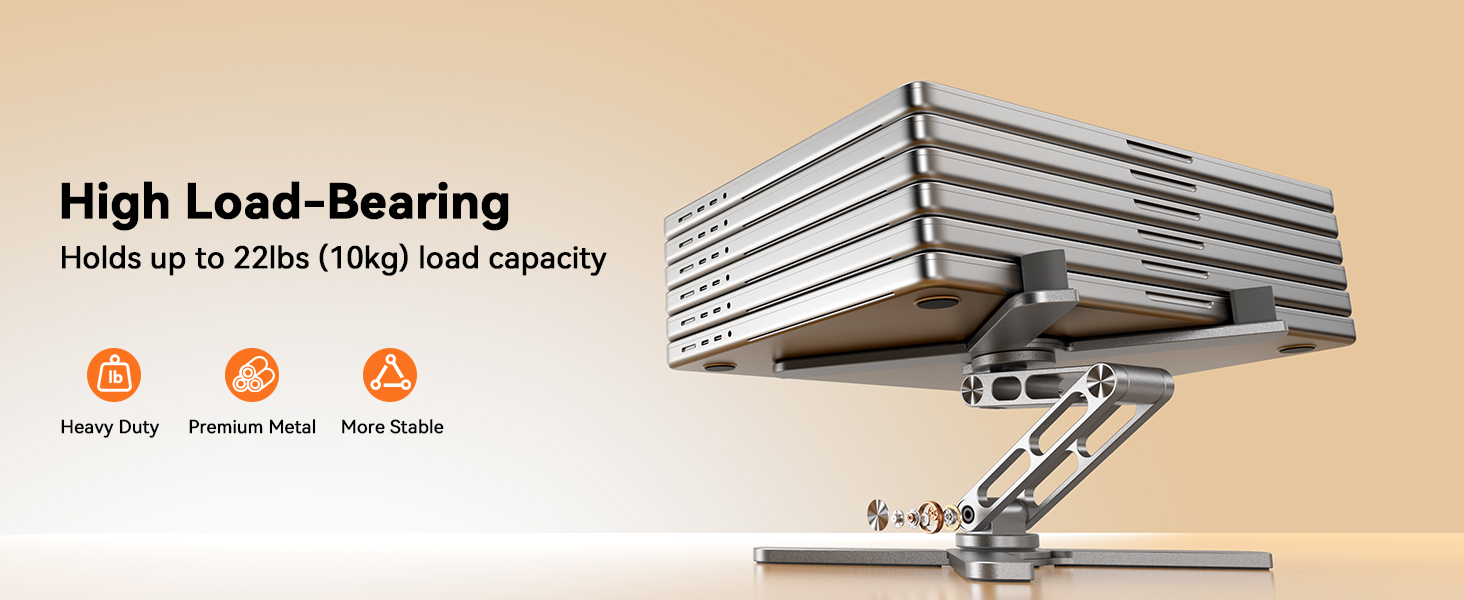 TECKNET Laptop Stand for Desk with 360° Rotating Base