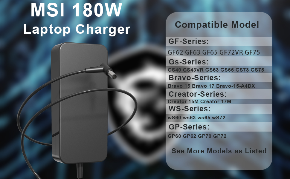 msi gaming laptop charger