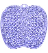 BESKAR Shower Foot Scrubber Mat with Non-Slip Suction Cups, Foot Spa Brush for Cleaning &amp; Exfolia...