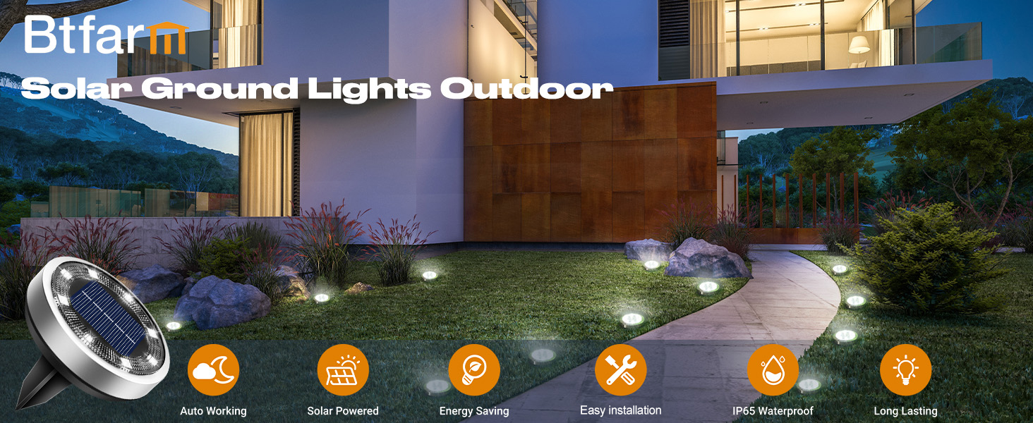 16 Pack Solar Ground Lights Cool White