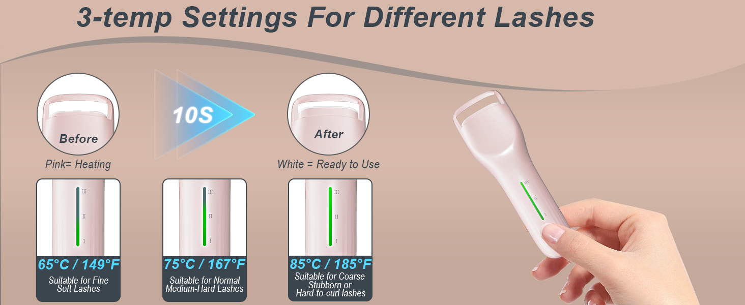 Lilonthy heated eye lash curler