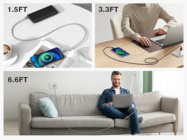 USB to USB C Car Charging Cord