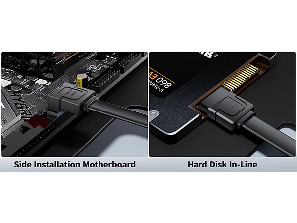 SATA III (6 Gbit/s) Straight Data Cable with Locking Latch for HDD/SSD/CD and DVD Drives