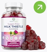 Purify Life Sugar-Free Milk Thistle Gummies for Liver Cleanse, Detox &amp; Cell Repair (1000mg/serv) ...