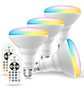 UNILAMP BR30 Color Changing Light Bulb, LED Flood Lights 12W, 100W Equivalent, RGB+2700K+4000K+65...
