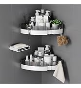 UIFER Corner Shower Caddy - Bathroom Shelves Organizers for Shampoo, Conditioner, Soap, and More ...