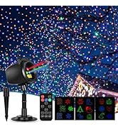 Christmas Laser Projector Lights Outdoor,Halloween RGB Laser Light Projector Indoor, 2025 Firefly...