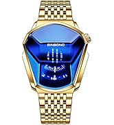 Gosasa Simple Fashion Cool Men's Casual Waterproof Stainless Steel Quartz Wristwatch Geometric Sh...