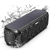 ABFOCE Solar Bluetooth Speakers, Portable Wireless Speaker with 20W Lound Rich Stereo Sound &amp; Dee...