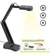 PAKOTOO 8MP USB Document Camera for Teachers and Classroom for A3 A4 Size with Dual Mic, 3-Level ...