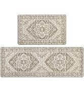 Pauwer Anti Fatigue Kitchen Mats Set of 2 Farmhouse Kitchen Rugs Non Skid Washable, Cushioned Kit...