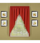 Today's Curtain, Orleans Scallop Curtain, Brick Red 63