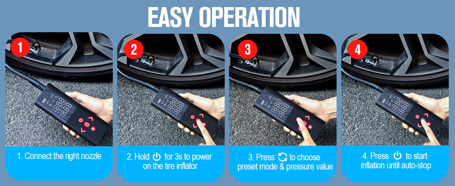 car tire inflator portable air compressor