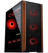 SAMA Z60 Genuine Walnut Wood PC Case, ATX Mid Tower PC Case, Pre-Installed 4X 140mm ARGB PWM Fans...