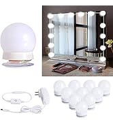 Hollywood Style Led Vanity Mirror Lights Kit with 10 Dimmable Light Bulbs for Makeup Dressing Tab...