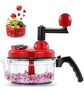 Geedel Hand Food Chopper, Quick Manual Vegetable Processor, Easy To Clean Rotary Dicer Mincer Mix...
