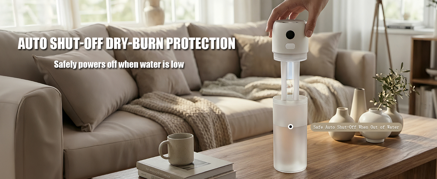 Auto Shut-Off Dry-Burn Protection, Safely powers off when water is low