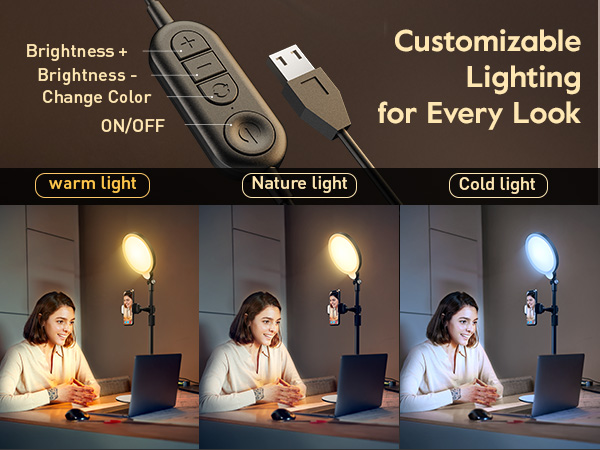 ring light with 30 lighting modes