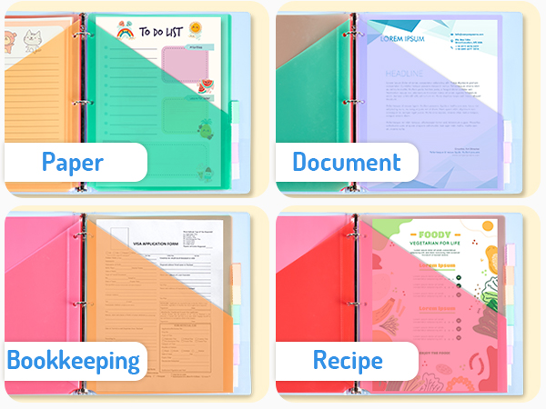 binder dividers with pockets and tabs